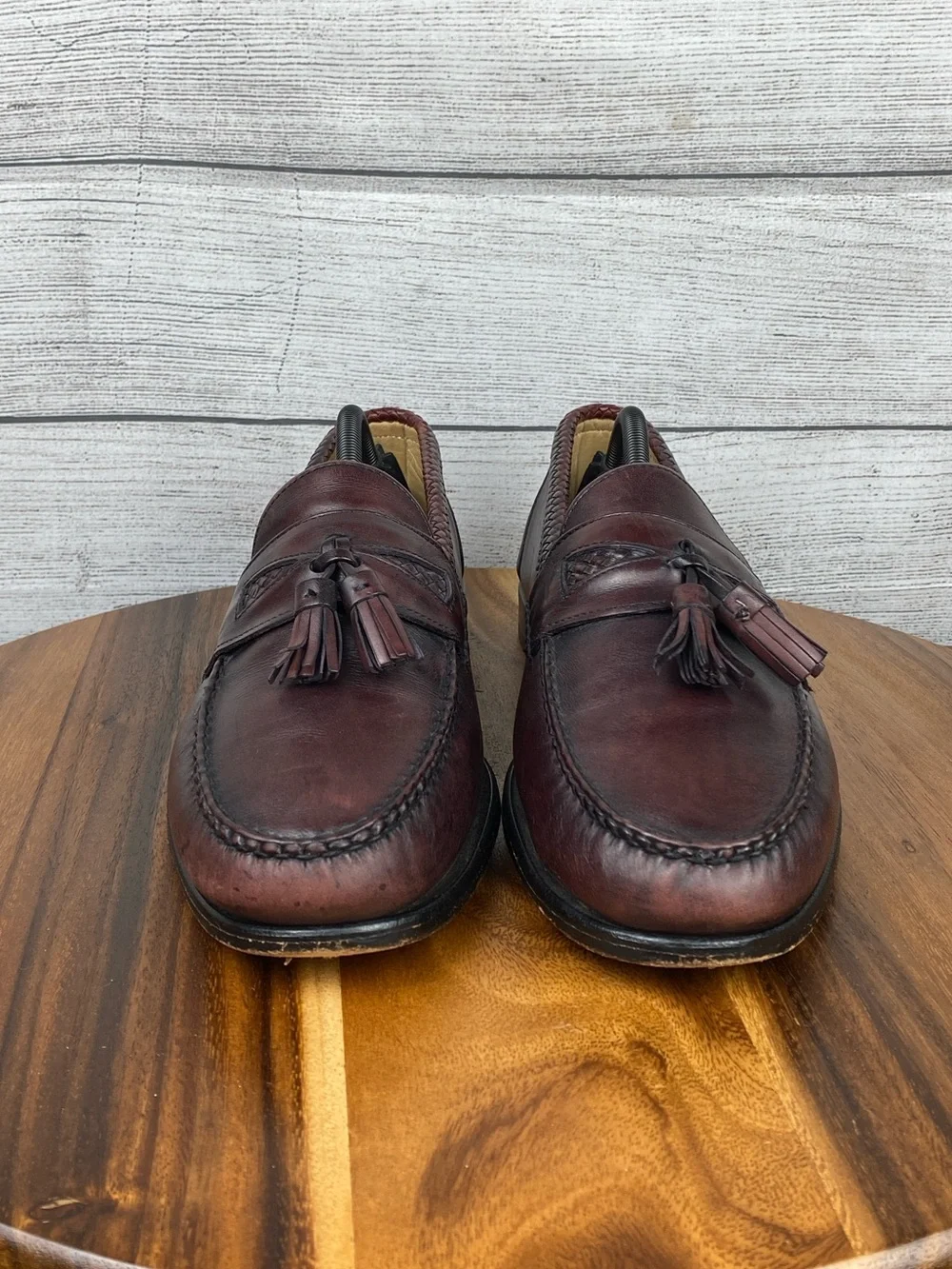 Allen Edmonds Maxfield Tassel Loafers Deep Burgundy Leather Men’s Shoe Size 10.5